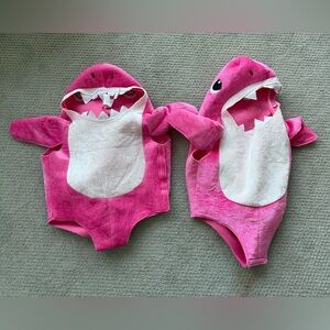 Set of 2 Pink Baby Shark Costumes for Kids - perfect for Twins!